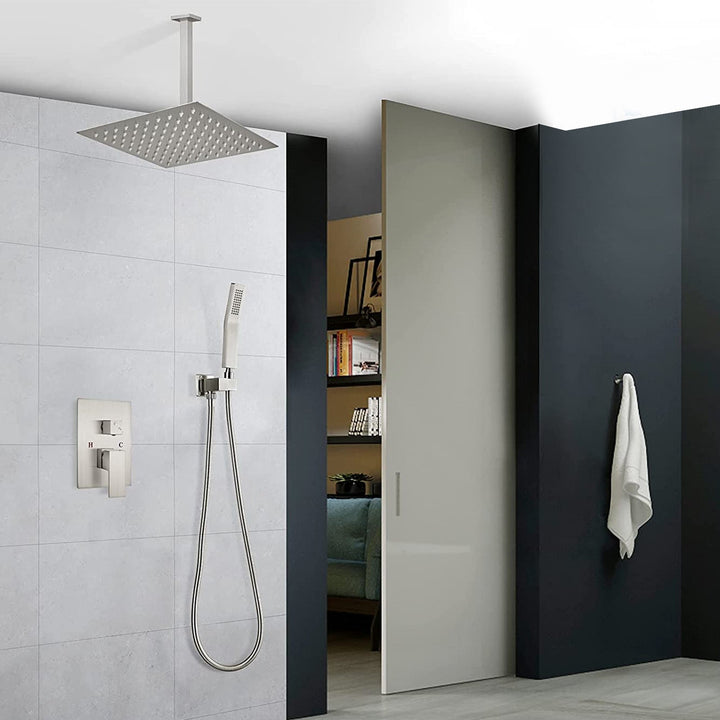 10 inch/ 12 inch/ 16 inch Shower Head and  Ceiling Mounted Shower System Combo Set with Handheld