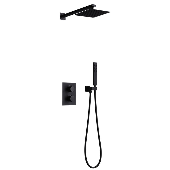 10 inch Wall Mounted Large Flow Thermostatic Shower System With Rough-In Valve
