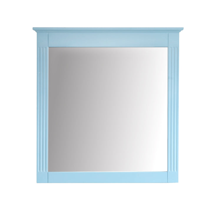 32 in. W x 33 in. H Wall-Mounted Wooden Framed Vanity Mirror Makeup Bathroom Wall Mirror