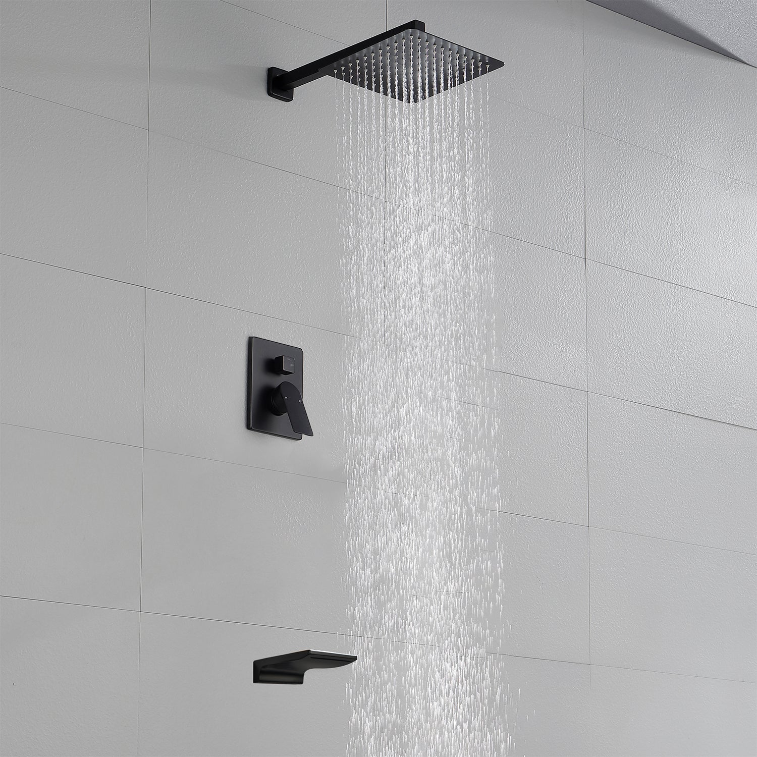 black shower system