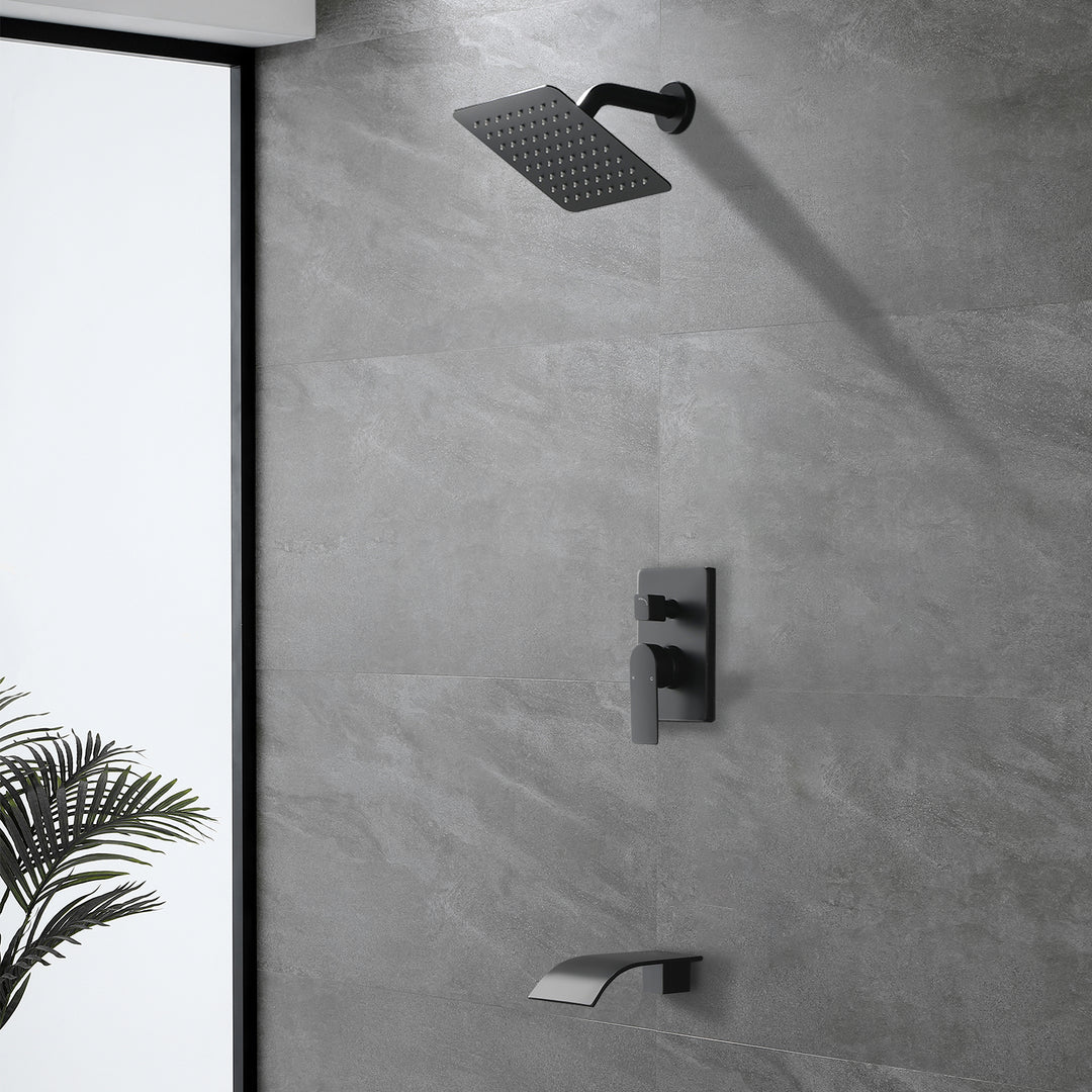 Tub Spout Tub and Shower Valve Trim Kit Shower System All Metal Shower Fixtures Wall Mount