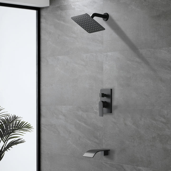 Tub Spout Tub and Shower Valve Trim Kit Shower System All Metal Shower Fixtures Wall Mount