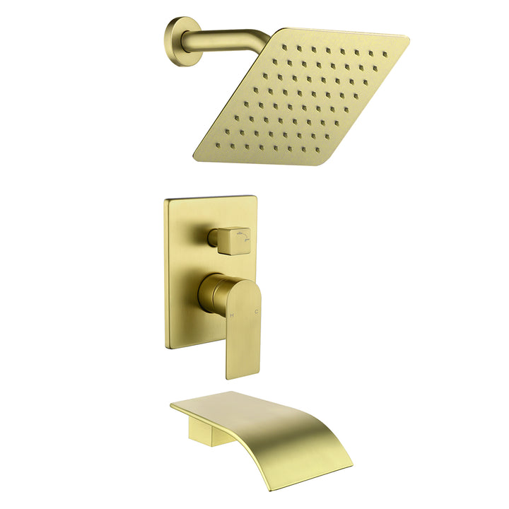Tub Spout Tub and Shower Valve Trim Kit Shower System All Metal Shower Fixtures Wall Mount