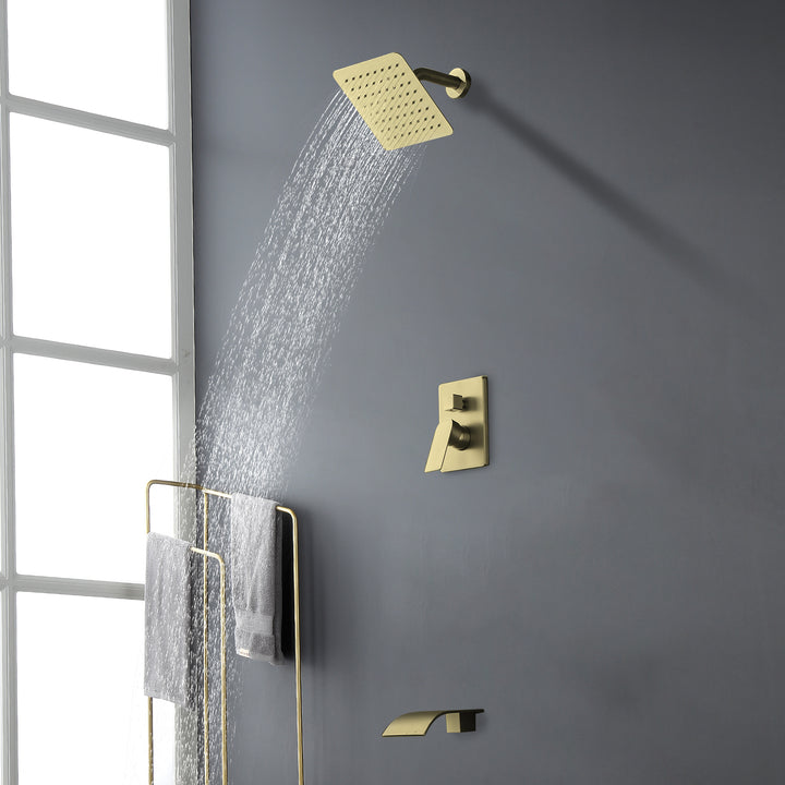 Tub Spout Tub and Shower Valve Trim Kit Shower System All Metal Shower Fixtures Wall Mount