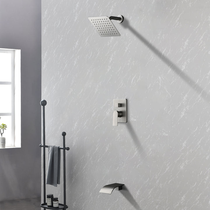 Tub Spout Tub and Shower Valve Trim Kit Shower System All Metal Shower Fixtures Wall Mount