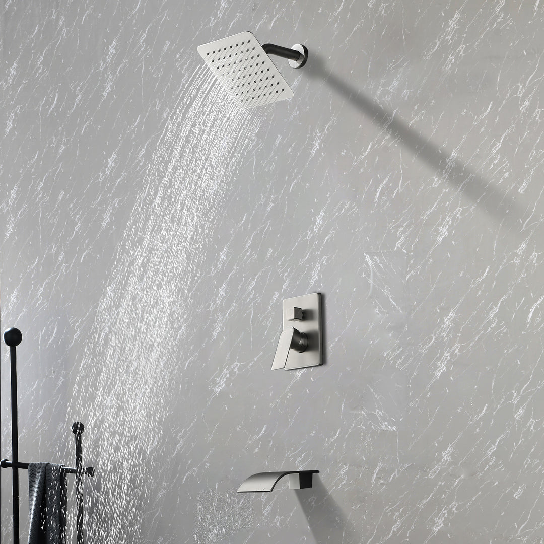 Tub Spout Tub and Shower Valve Trim Kit Shower System All Metal Shower Fixtures Wall Mount
