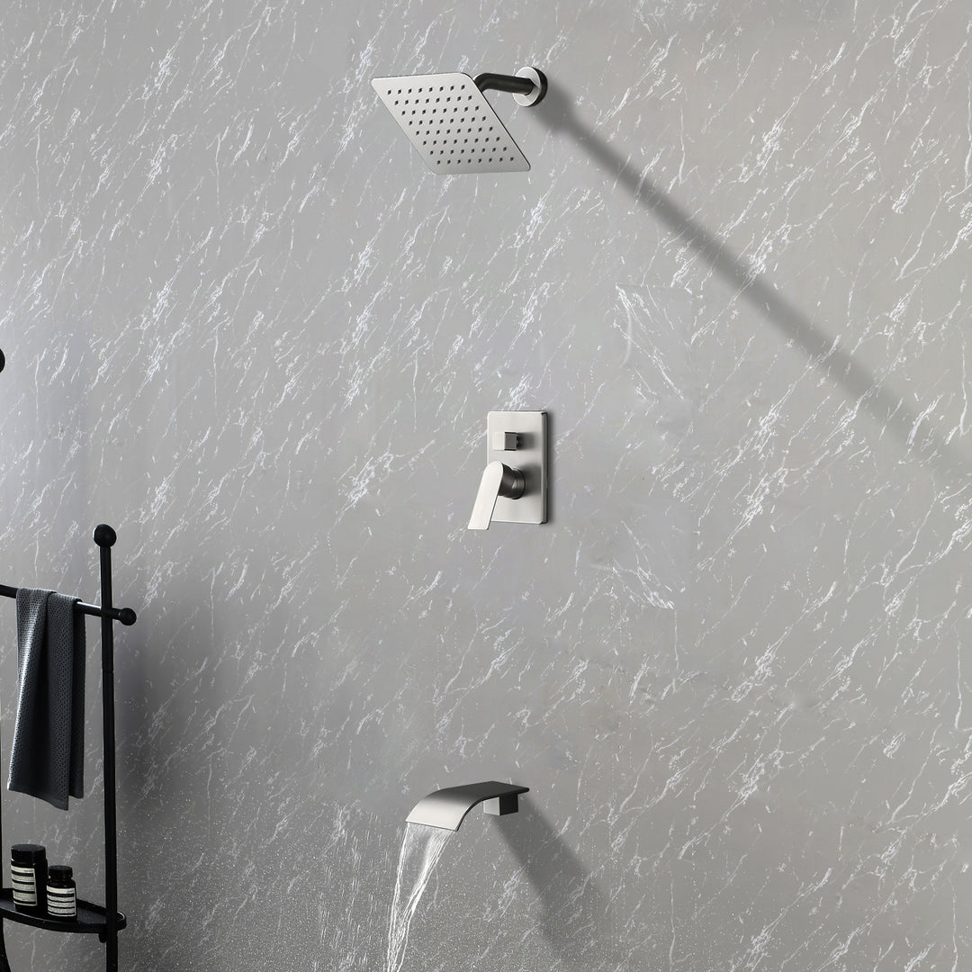 Tub Spout Tub and Shower Valve Trim Kit Shower System All Metal Shower Fixtures Wall Mount