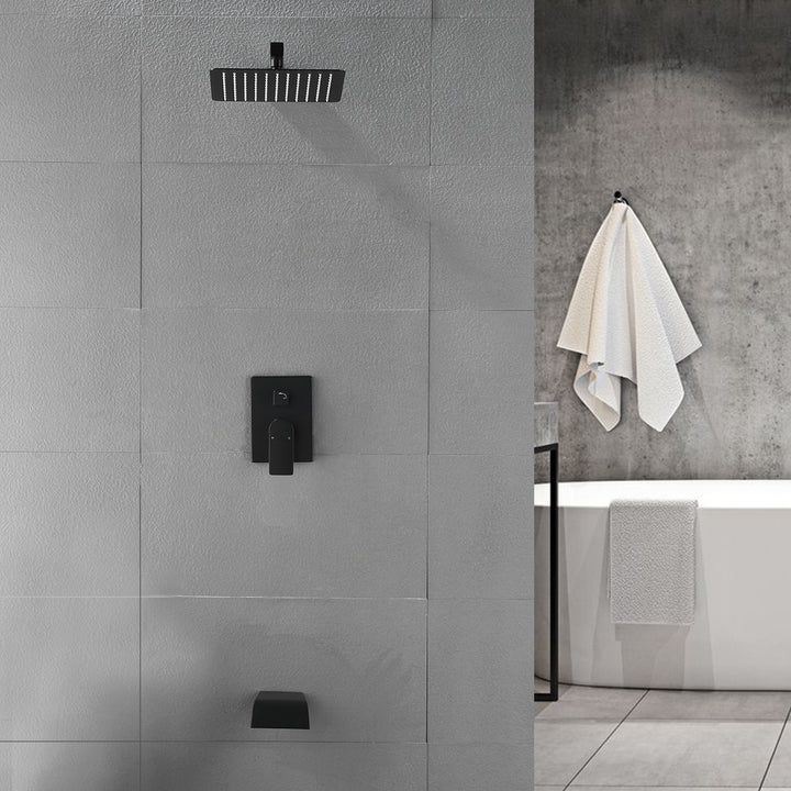 10 inch Tub Spout Shower Tub Kit with Rough-in Valve Tub Shower System Wall Mounted Shower Fixtures