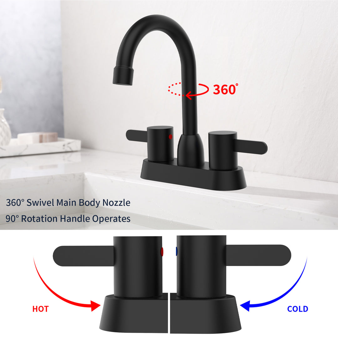 2 Handles  High Quality Bathroom Sink Faucet for 3 Hole