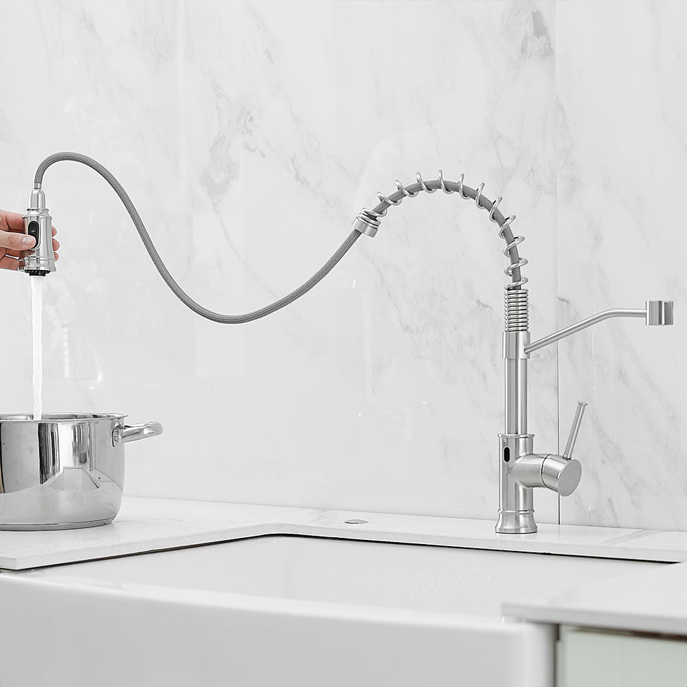 Smart Touchless Kitchen Sink Faucet with Pull Down Sprayer