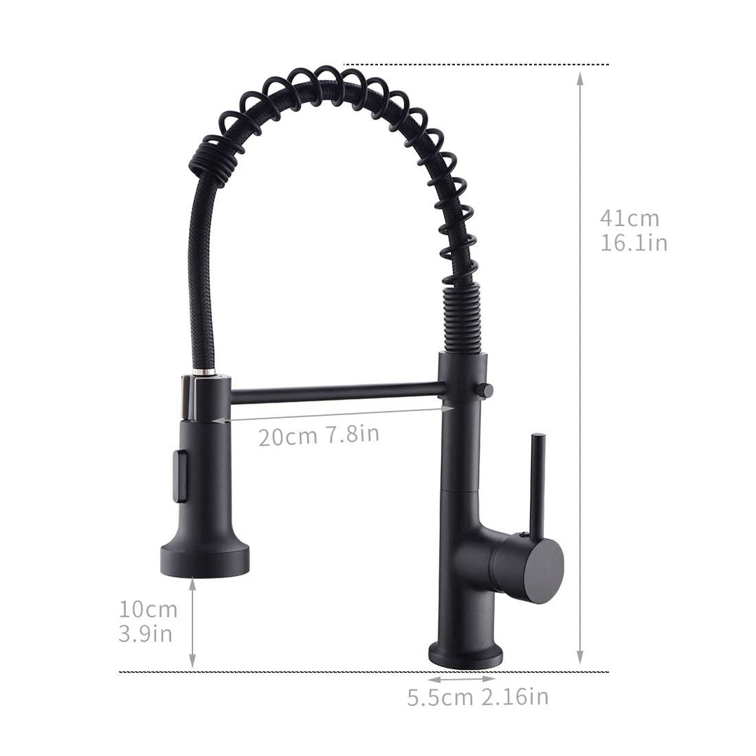 Pull Down Sprayer Kitchen Faucet with 360° Rotation