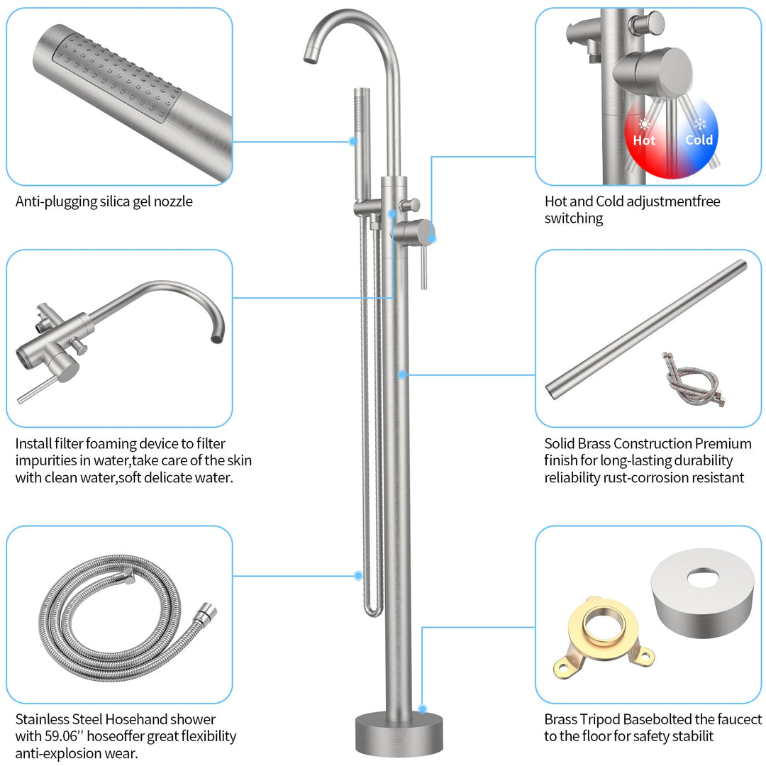 Single Handle Freestanding Bathtub Faucet