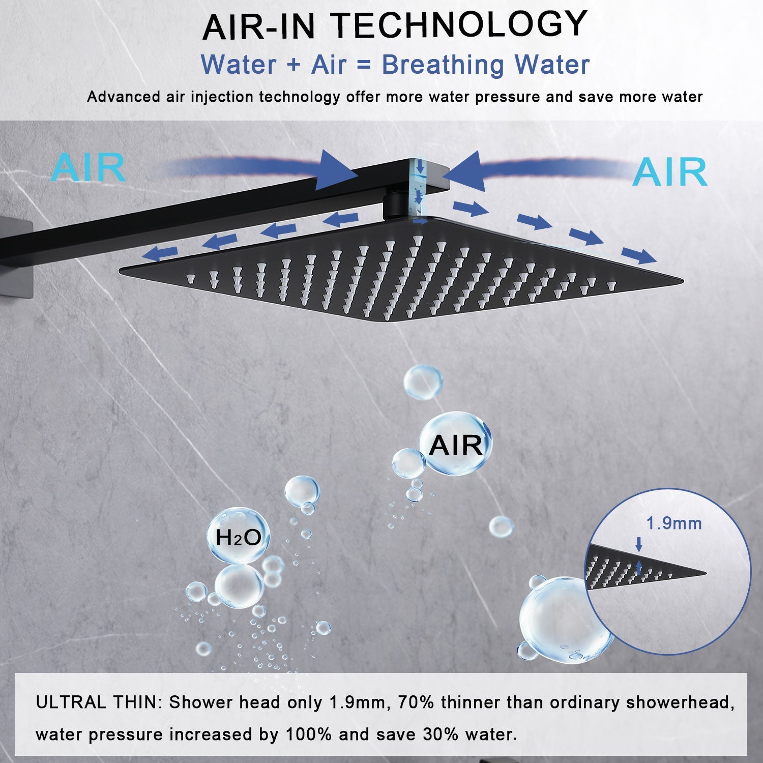 rain head shower system