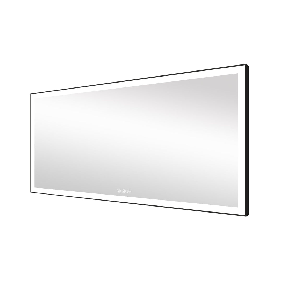72 in. W x 36 in. H Rectangular Framed LED Light Wall Vertical/Horizontal Bathroom Vanity Mirror