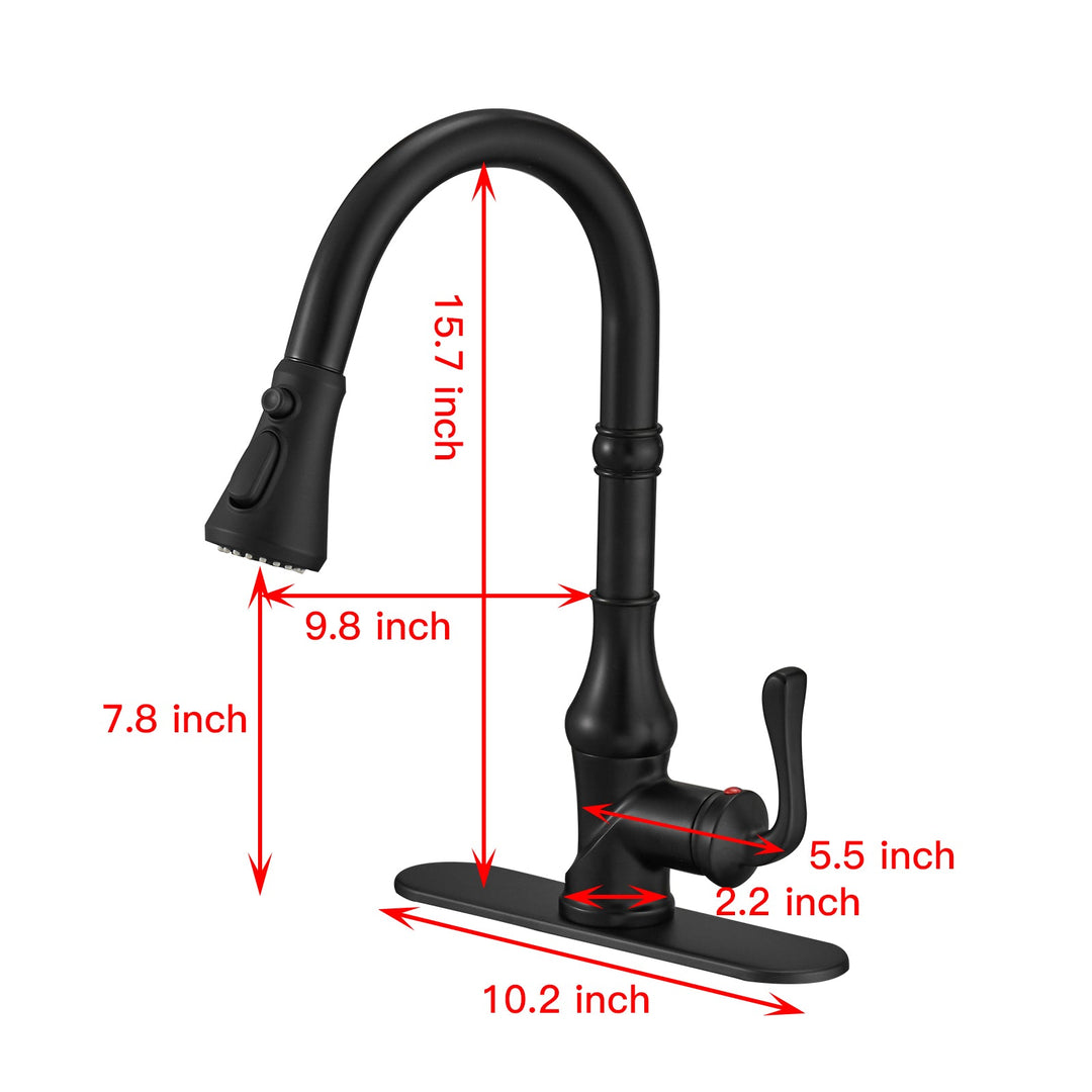 Single Handle Pull Down Spray Kitchen Faucet Structure