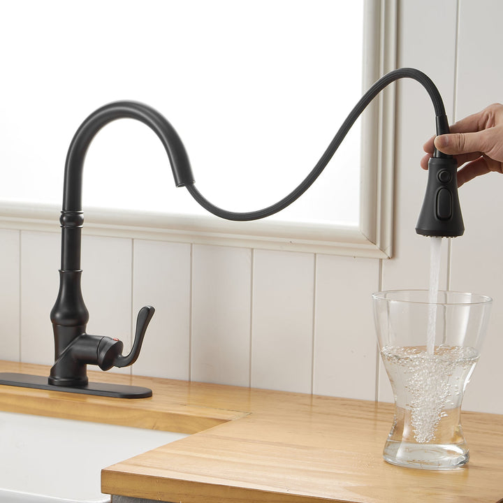 Single Handle Pull Down Spray Kitchen Faucet