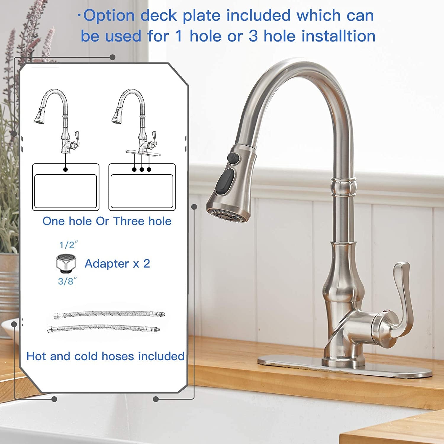 Single Handle Pull Down Spray Kitchen Faucet Structure