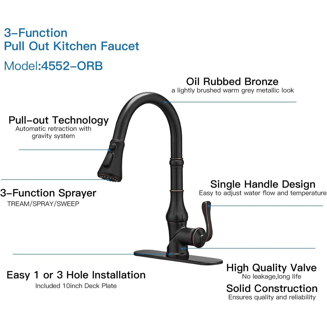 Single Handle Pull Down Spray Kitchen Faucet Structure