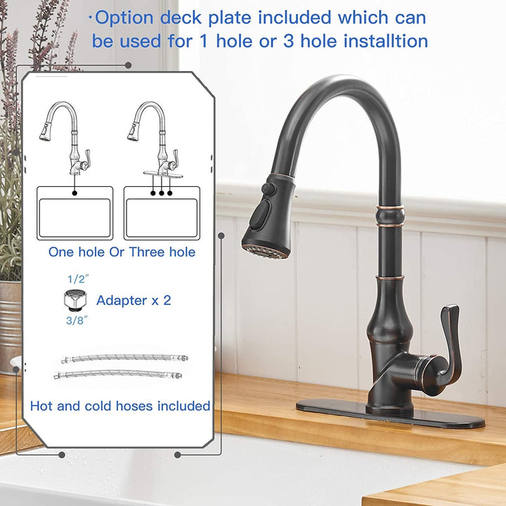 Single Handle Pull Down Spray Kitchen Faucet Structure