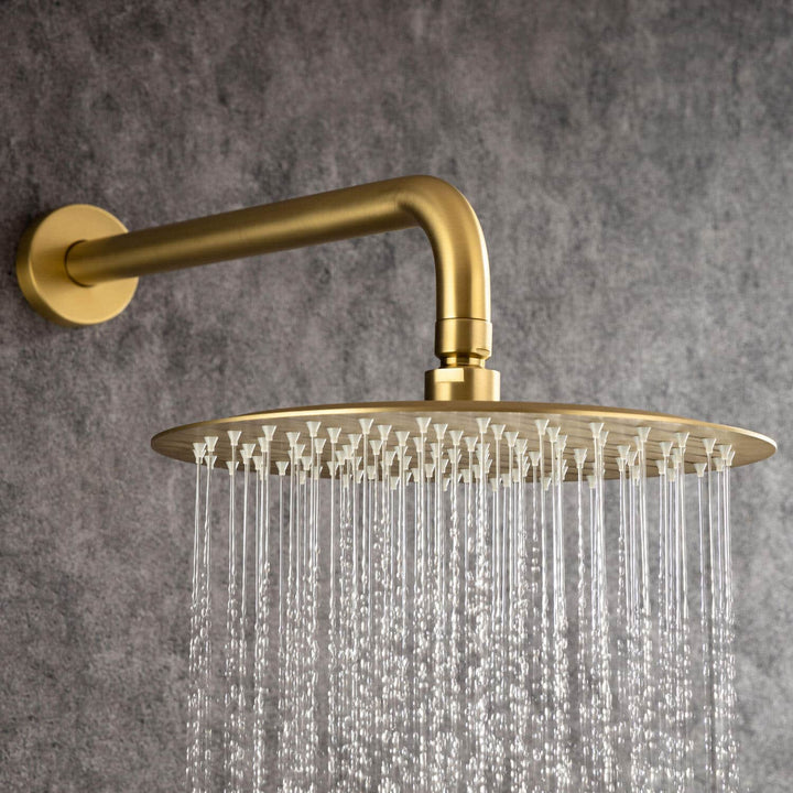 Single-Handle 1-Spray Round High Pressure Shower Faucet with 10 in. Shower Head