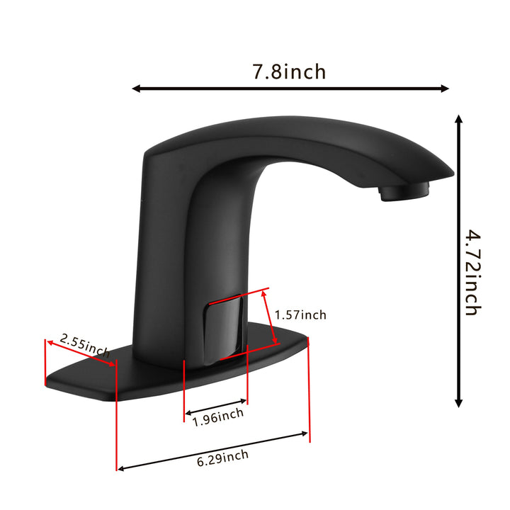 Automatic Sensor Touchless Bathroo Faucet With Deck Plate