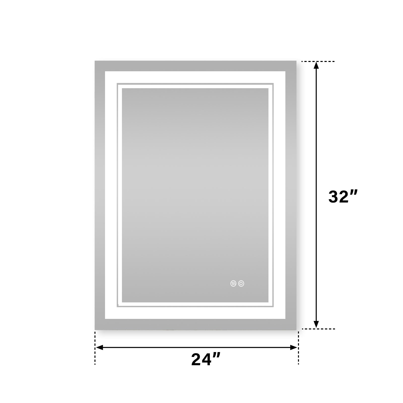 Anti-Fog LED Light Dimmable Bathroom Vanity Mirror