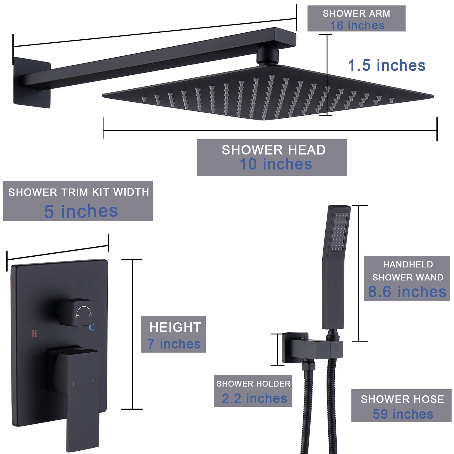 rain shower head systems