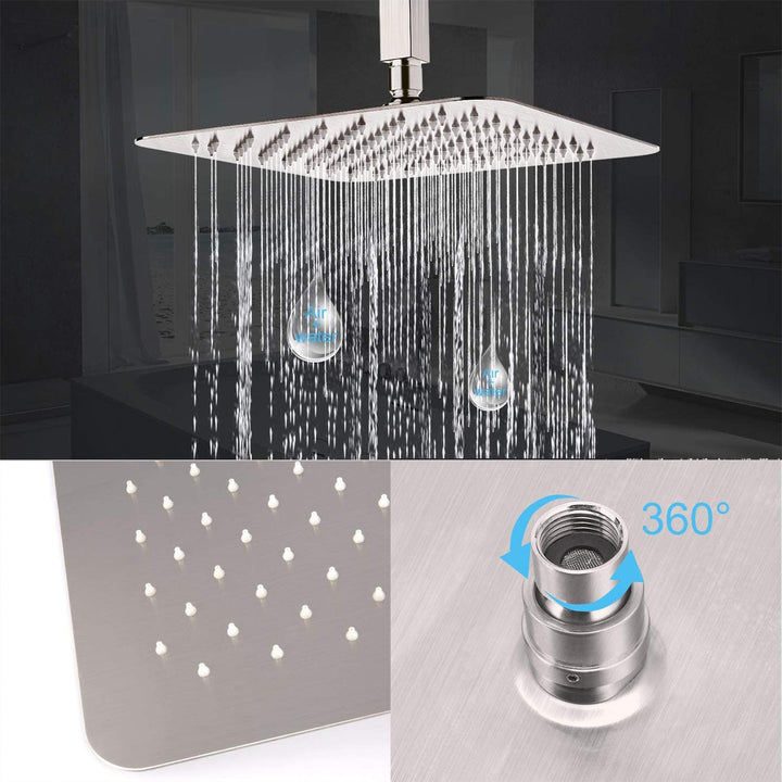 10 inch/ 12 inch/ 16 inch Shower Head and  Ceiling Mounted Shower System Combo Set with Handheld