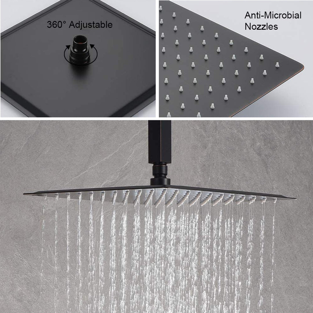 10 inch/ 12 inch/ 16 inch Shower Head and  Ceiling Mounted Shower System Combo Set with Handheld