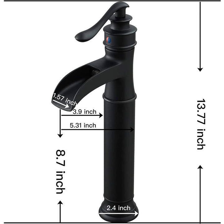 Single Hole Single-Handle Bathroom Faucet with Drain Kit Included