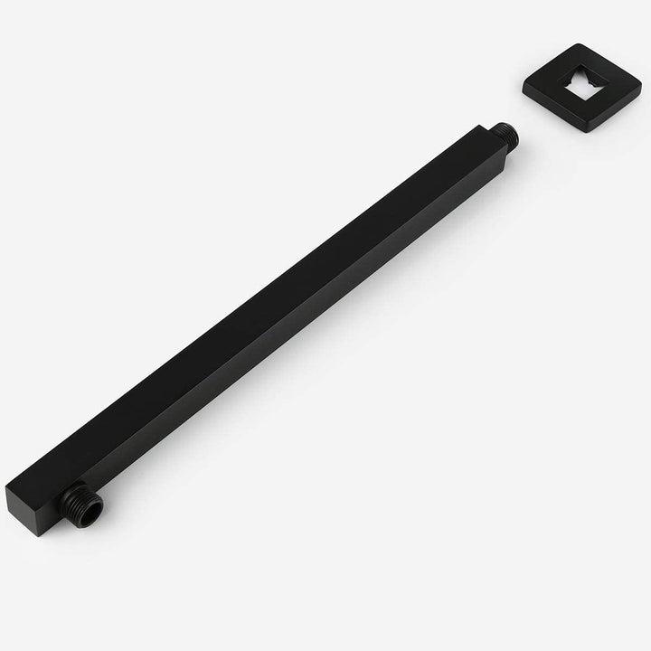 10 inch 1-Spray Patterns with 1.5 GPM Wall Mount Dual Shower Heads in Matte Black