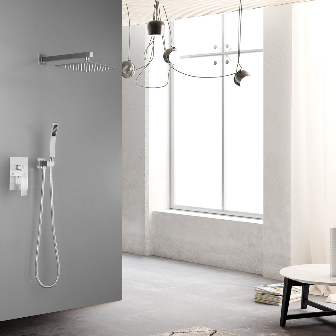 10-inch Shower Head Bathroom Luxury Rain Mixer Shower Complete Combo Set