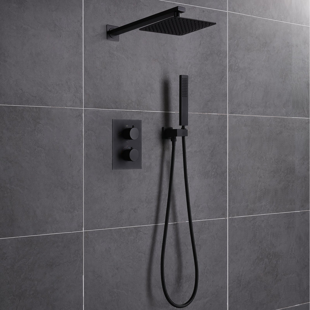 10 inch Wall Mounted Large Flow Thermostatic Shower System With Rough-In Valve