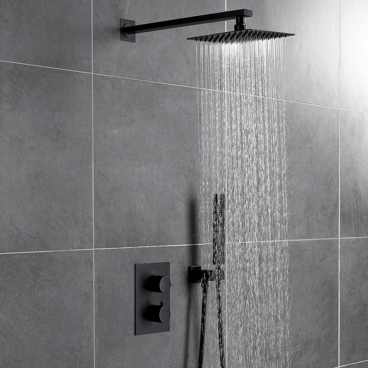 10 inch Wall Mounted Large Flow Thermostatic Shower System With Rough-In Valve