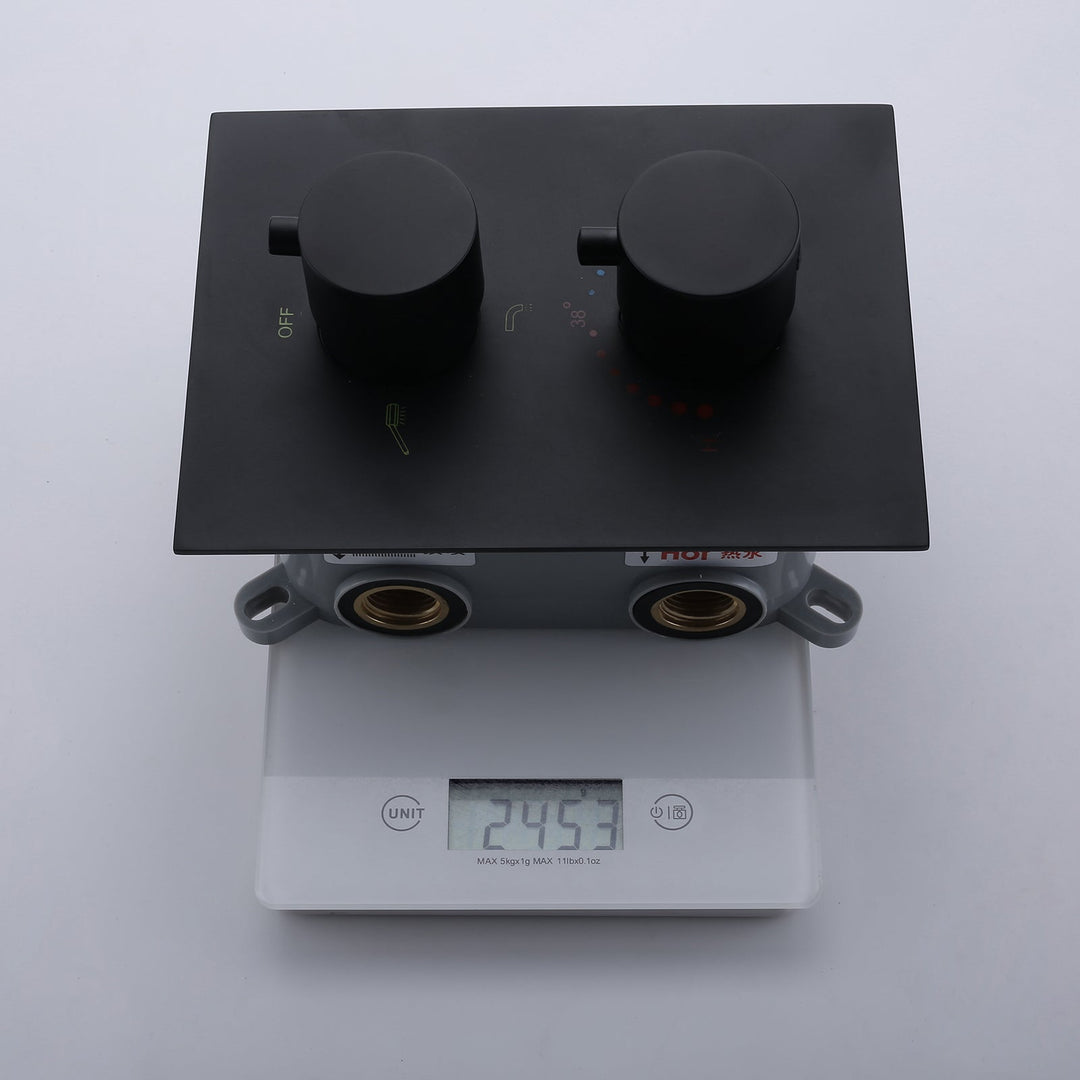 10 inch Wall Mounted Large Flow Thermostatic Shower System With Rough-In Valve