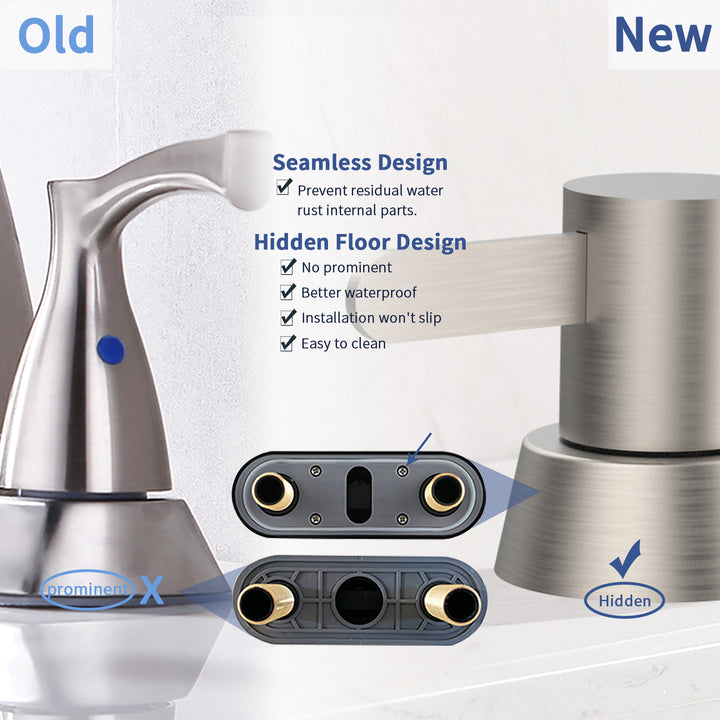 2 Handles  High Quality Bathroom Sink Faucet for 3 Hole