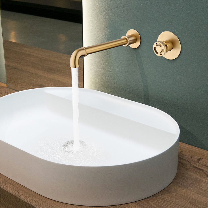 Wall Mounted Single Handle Industrial Sink Faucet With 360℃ Swivel Spout