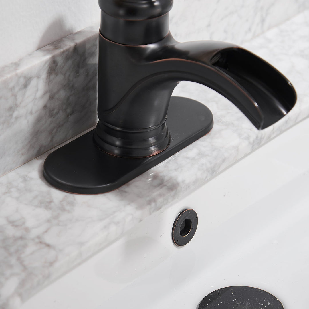 black bathroom faucets