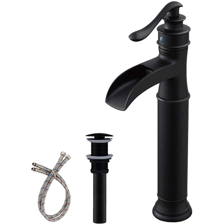 Single Hole Single-Handle Bathroom Faucet with Drain Kit Included