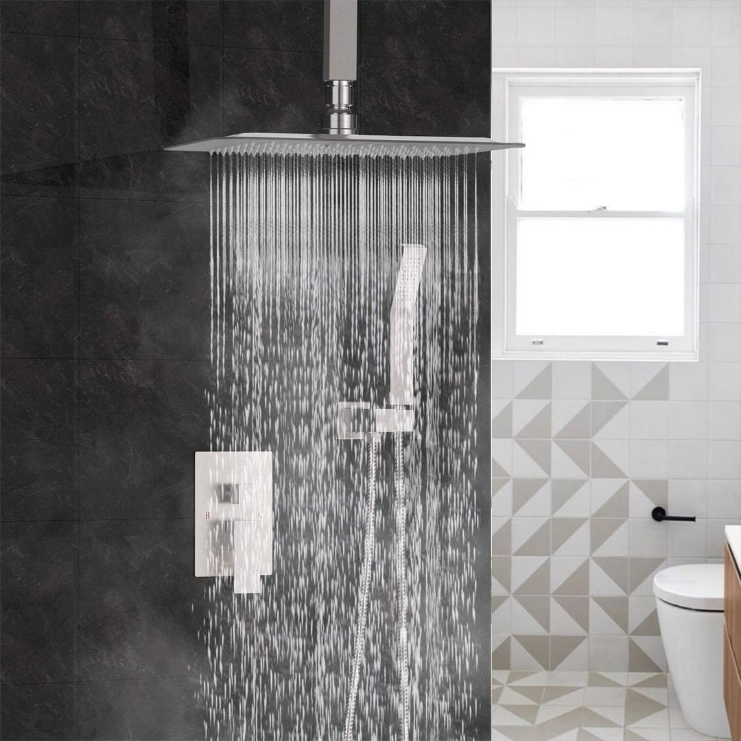 10 inch/ 12 inch/ 16 inch Shower Head and  Ceiling Mounted Shower System Combo Set with Handheld