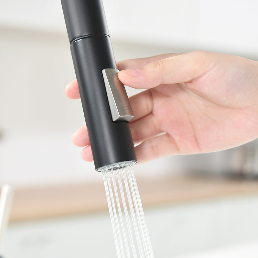Touchless Pull Down Kitchen Faucet with AC Adapter and Deck Plate