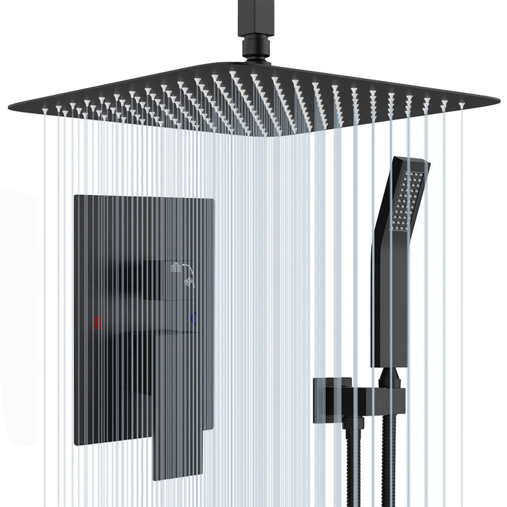 10 inch/ 12 inch/ 16 inch Shower Head and  Ceiling Mounted Shower System Combo Set with Handheld