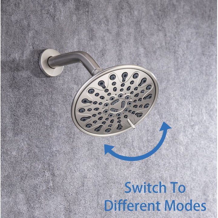Single-Handle 6-Spray 6 in. Shower Head Round High Pressure Shower Faucet
