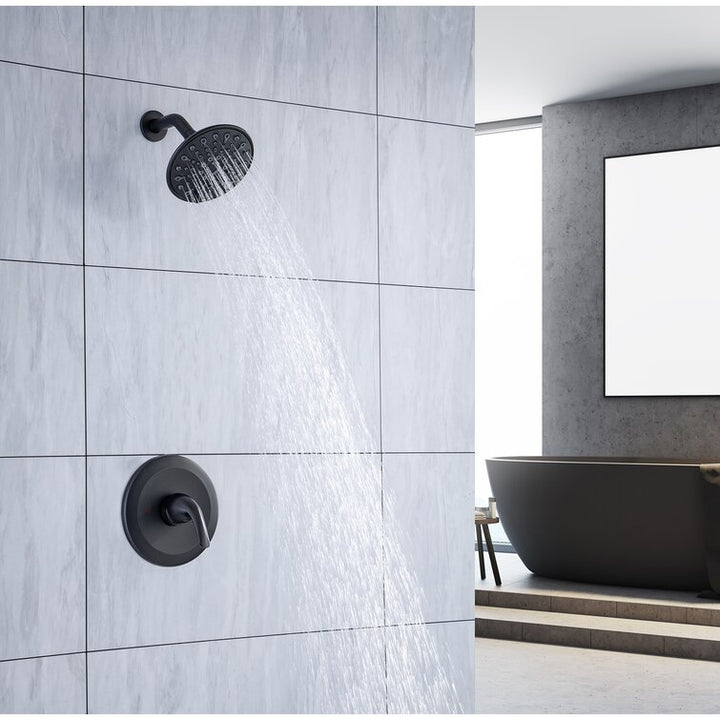 Single-Handle 6-Spray 6 in. Shower Head Round High Pressure Shower Faucet