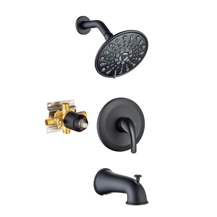 6-Spray Pressure-Balanced Shower Faucet With Rough-In Valve