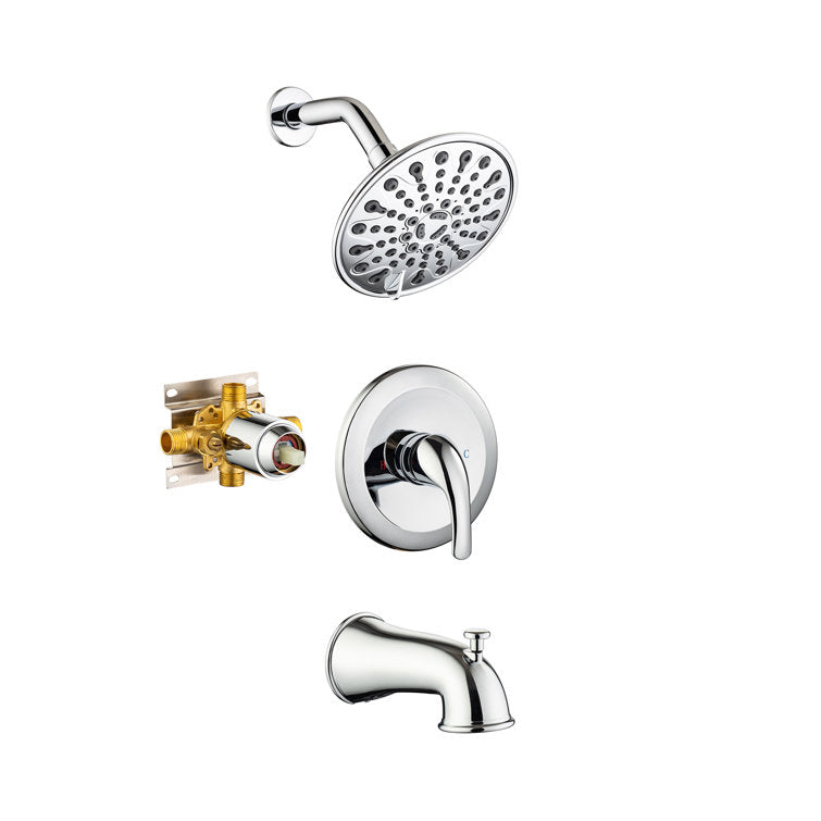 6-Spray Pressure-Balanced Shower Faucet With Rough-In Valve