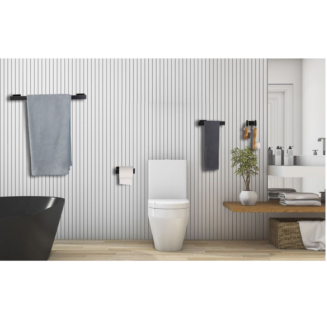 4 Piece Bathroom Accessories Set Stainless Steel Wall Mounted