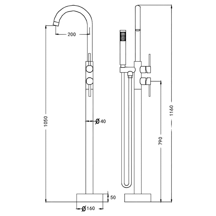 Single Handle Freestanding Bathtub Faucet