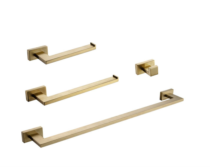 5-Piece Bathroom Hardware Accessories Set, Include 24 Inch Towel Bar, Toilet Paper Holder, Hand Towel Rack, 2 Towel Hooks