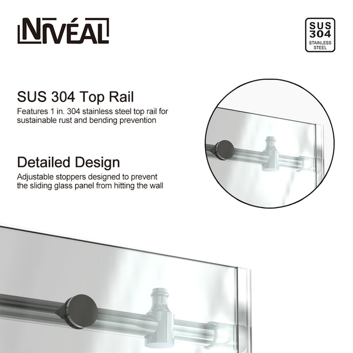 Double Sliding Shower Door 56-in to 60-in W x 76-in H Double Frameless Sliding Polished Chrome Standard Shower Door (Clear Glass)